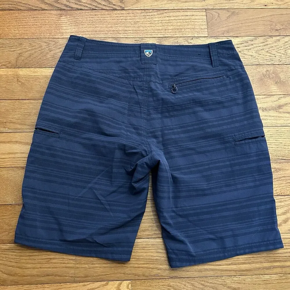 Kuhl Revolvr Striped Athletic Performance Cargo Shorts 10” 32